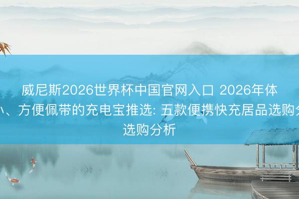 威尼斯2026世界杯中国官网入口 2026年体积小、方便佩带的充电宝推选: 五款便携快充居品选购分析
